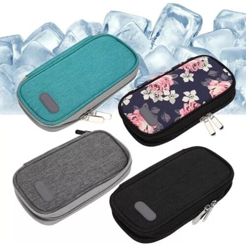 Portable Oxford Cloth Insulin Glaciated Cold Storage Bag Medicine Travel Pocket Cooler Bag Pack Drug Freezer for Diabetes People