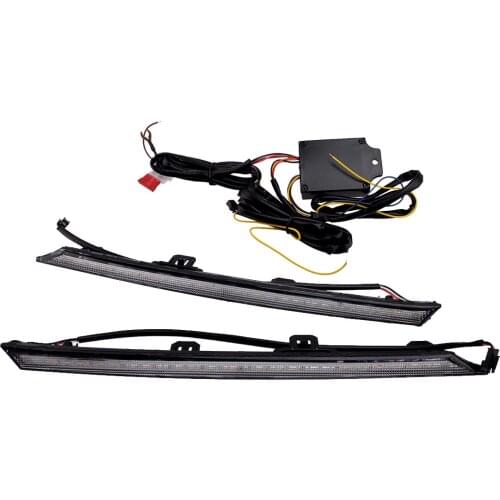 1 Pair Left & Right Car DRL 3 Colors LED Daytime Running Light Turn Signal Lamp Fit for Toyota RAV4 2019 2020 12V