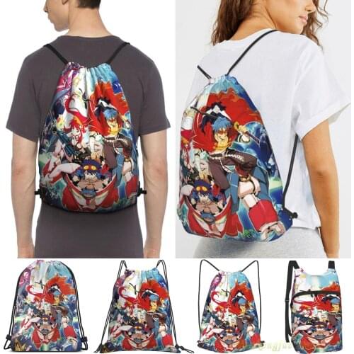 Tengen Toppa Gurren Lagann Men Outdoor Travel Gym Bag Waterproof Drawstring Backpack Women Fitness Swimming Bag