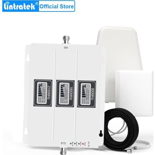 ALC Tri Band Signal 900 1800 2100 Cell Phone Booster Repeater Amplifier for 2G GSM 900MHz 3G W-CDMA 2100MHz 4G LTE 1800MHz