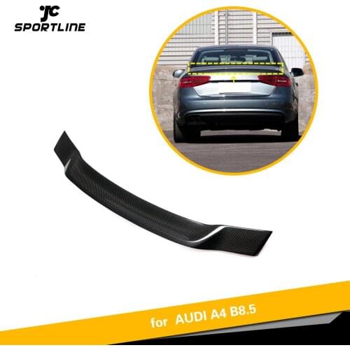 Carbon Fiber Rear Trunk Boot Lip Wing Spoiler for Audi A4 B8.5 2013 2014 2015 2016 Rear Spoiler Wing Lid