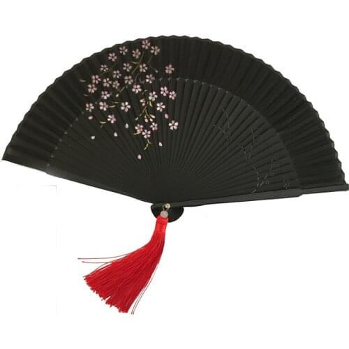 1pcs Creative Retro Japanese Style Womens Folding Hand Hold Fan Decor Party Cosplay Prop for Women Girl Christmas Gift New