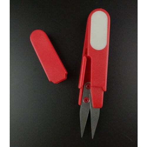 10pc/lot Portable Safety Plastic Handle Sewing Embroidery Scissors Tailors U Shape Scissors DIY Tools Sewing Supplies