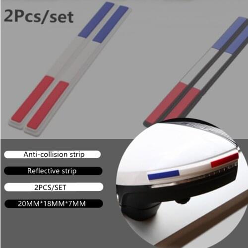 2 Pcs/set Universal Car Rearview Mirror Fashion PVC Waterproof Decorative Strip