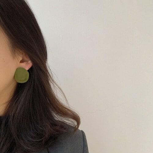2020 New Trendy Irregular Geometric Earring Stud for Women Solid Color Vintage Stud Earrings Female Fashion Jewelry