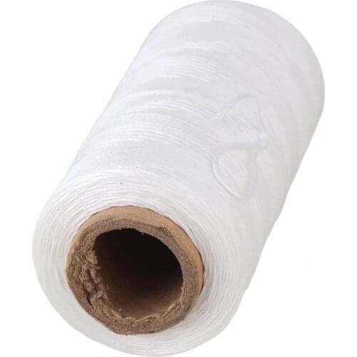 210D Flat Waxed Thread White Wax Polyester Twisted Cord Leather Sewing String