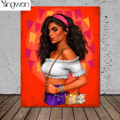 5D Diamond Painting Beautiful Girl Portrait Africa Picture Mosaic DIY Full Diamond Embroidery Cross Stitch Home Decor Wall Art