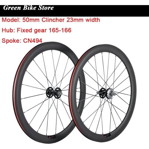 700C carbon fixed gear wheels 50mm clincher carbon wheelset chinese carbon fiber track wheel carbon wheel tubular road wheels