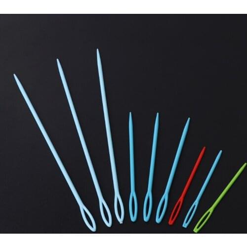 9Pcs Plastic Crochet Hooks Knitting Needles Sewing Tools Needlework Craft