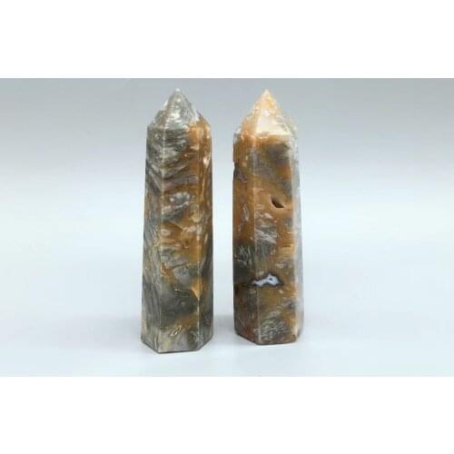 AAA+100% Natural Dragon Agate Point Healing Crystal Stone Tower Polishing Ore Energy Wand For Home Decor