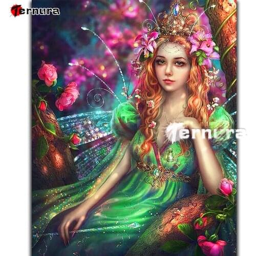 Art Diy Diamond Painting Cute elf girl embroidery 5d Diamond Embroidery diamond Wall Pictures mosaic painting Home Decoration