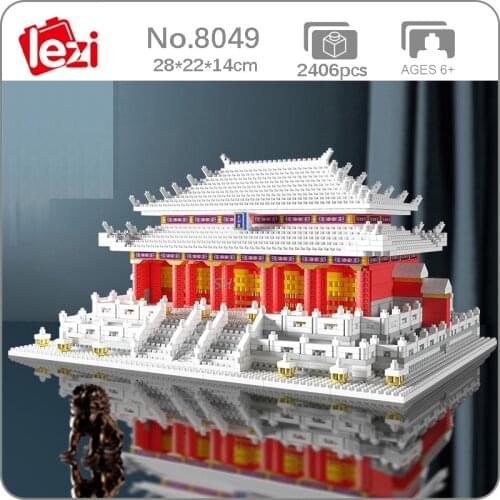 CB Lezi 8049 World Architecture Hall Of Supreme Harmony Taihe Palace Mini Diamond Blocks Bricks Building Toy For Children No Box