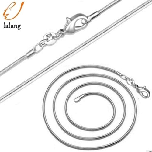 Fashion Simple Women Men Necklaces 14"- 20" Inch 1mm Snake Chain Necklace Exquisite Clavicle Chain Jewelry Accessories 369950