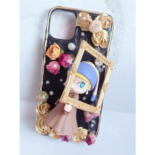 Handmade For Samsung s21 ultra case 3D Caroon galaxy s20FE Kawaii phone shell s9 s10 s20 plus cream cover note 20 ultra DIY gift