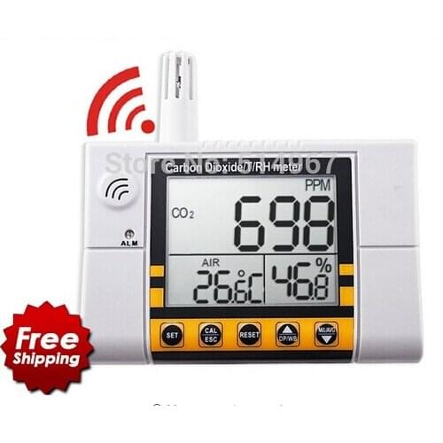 Digital Wall Mount Indoor Air Quality Temperature RH Carbon Dioxide CO2 Monitor Meter Sensor Controller 0~2000ppm Range