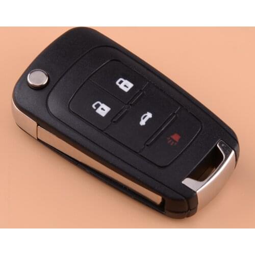 CITALL 4 Buttons Uncut Folding Fob Remote Key Shell Case 13500222 for Chevrolet Cruze Malibu Camaro Equinox Sonic 2013 2014 2015