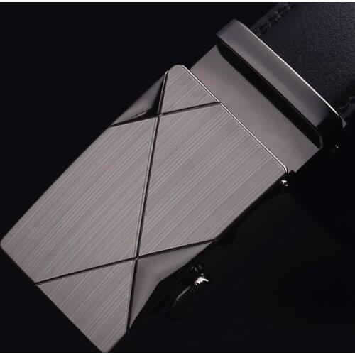 CKMN Brand Mens Leather Fashion Belt High Quality Male Metal Automatic Buckle Belts Genuine Leather Mens Trouser Belt