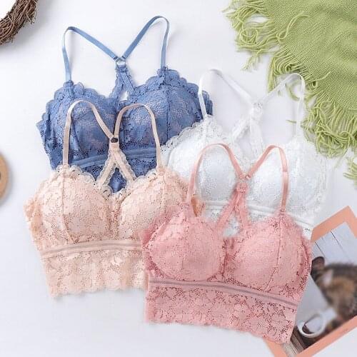 Women Sexy Lace Bra Female Bralette Push Up Seamless Tube Sleep Dormir Tops Lingerie Underwear Brassieres Plus Size