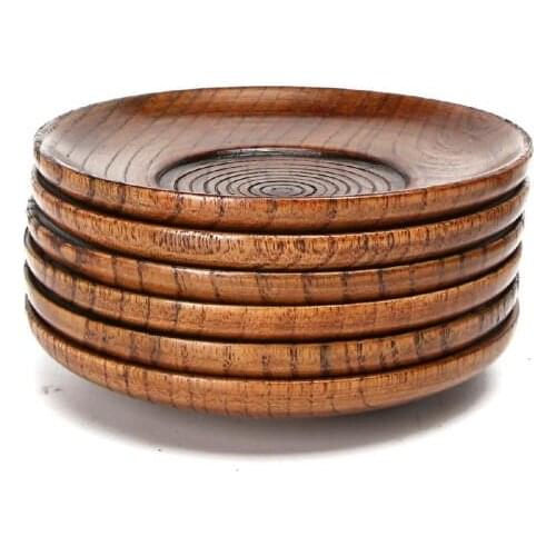 European anti-hot pad coaster coaster cup holder circula wood bowl pad wholesale wooden cup holders