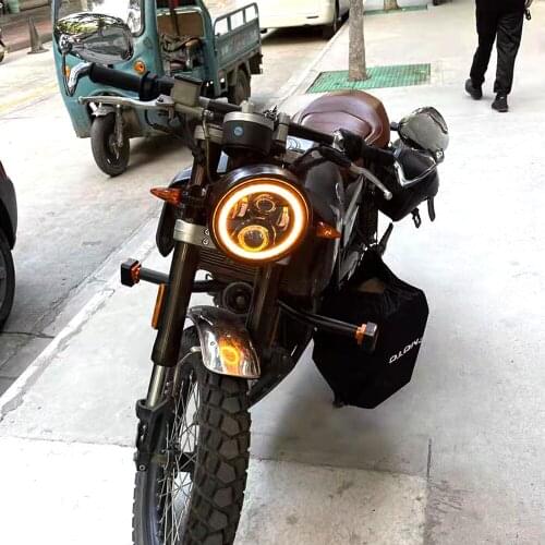 Motorcycle Angel Eyes Headlight Spotlights Auxiliary Bright LED Motorcycle Refit Accessories For FB Mondial HPS 125