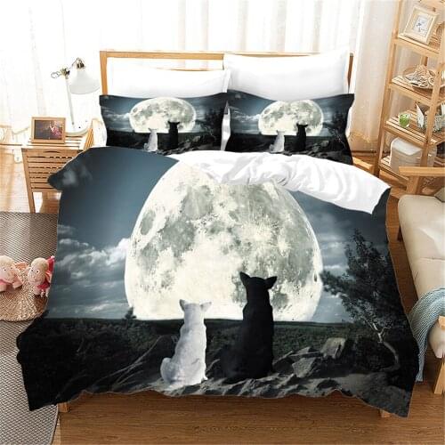 Interstellar Pattern Household 2/3-Piece Bedding Multicolor Printing Quilt Cover Decoration Bedroom Small Queen Size Bedding