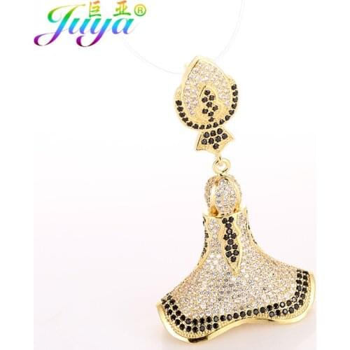 DIY Women Fashion Pearls Tassel Jewelry Sweater Necklace Making Findings Paved Zircon Floating Suspension Connectors Accessories