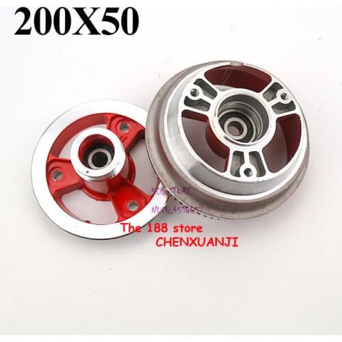 Electric Scooter Belt Drive Rear Rim Wheels high quality Rear Wheel Assembly Hub 200x50 tiretyre fits electric folding scooter