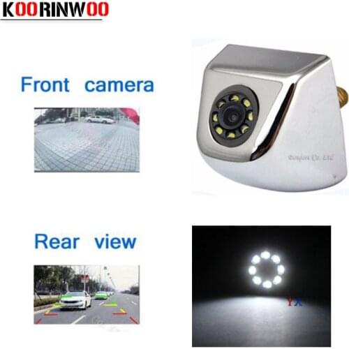 Koorinwoo Car Rear View Camera Front Cam 8 LEDs Night Vision Full HD CCD Parking System 170 Degree Waterproof Rearview Camera