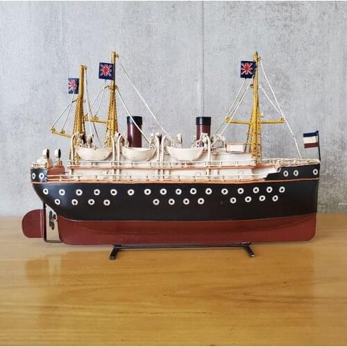 Cruise Model Vintage Ironwork Tin Retro Handmade Collection Handicraft Decorations Gifts Retro Nostalgic Metal Crafts