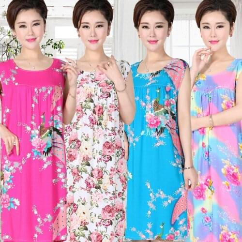 Summer Sexy Cotton Sleepwear Nightgown Women Night Shirt Dress Female Lounge Home Clothes Cotton Nighty Gown Sleep Top