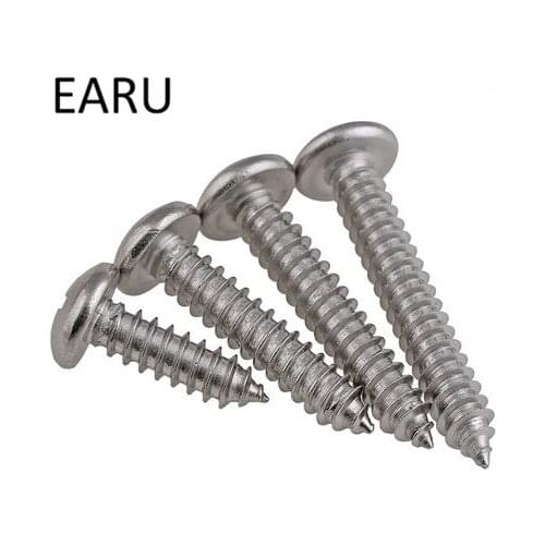 M1.2*3/4/5/6mm 304 Stainless Steel Round Pan Phillips Cross Self-tapping Tapping Screws Bolt Hardware Fastener Hot Sale