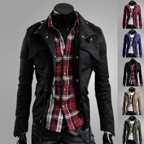 2018 mens jacket Leisure Vertical collar jacket