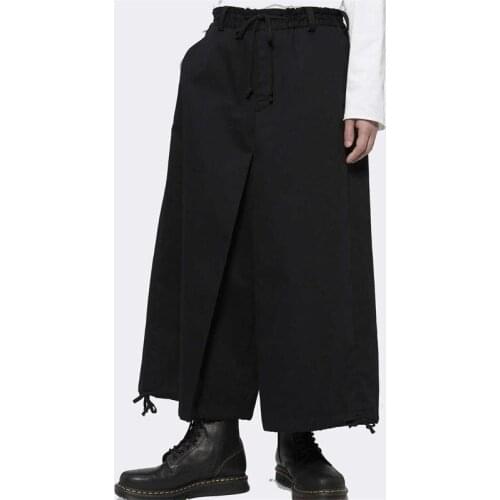 Mens new hairstylist spring and summer knickerbockers eight culottes dark department large loose simple pants