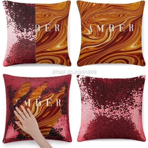 Amber Tom Woodward 011 Sequin Pillowcase Glitter Throw Pillow for Party Cafe Home Sofa Tom Woodward Tom Woodward Thomas Quote Li