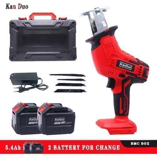 KANDUO 21V Cordless Reciprocating Saw Adjustable Speed Electric Saw Saber Saw Portable for Wood Metal Cutting Chainsaw