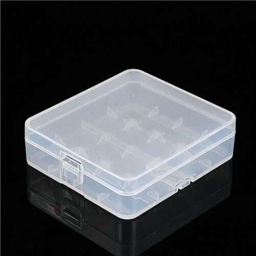 Plastic Transparent White 4 x 18650 Battery Case Holder Storage Box Battery Storage 18650 battery case