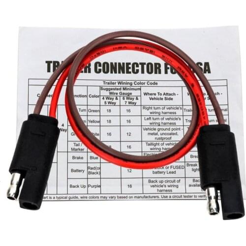 Trailer Flat Plug Wire 2Pin Extension Cable Connector​ for Trailer Car Light