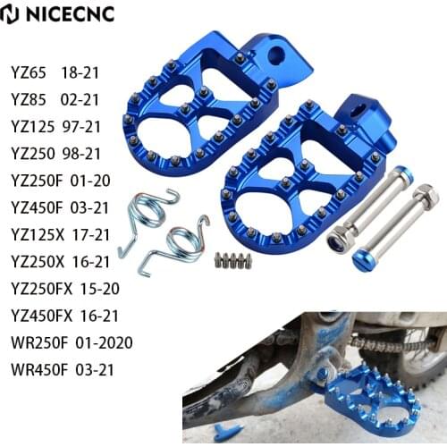 Motorcycle Footrest Footpeg Foot Pegs For Yamaha YZ 65 85 125 250 125X 250X 250FX 450FX WR 250F 450F YZF WRF 250 450 2001 - 2019