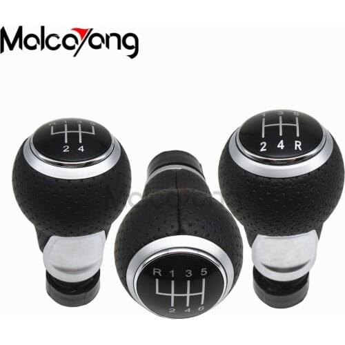 Red Silver 5 6 Speed Gear Shift Knob For Audi A4 S4 B8 8K A5 8T Q5 8R S Line 2007-2015
