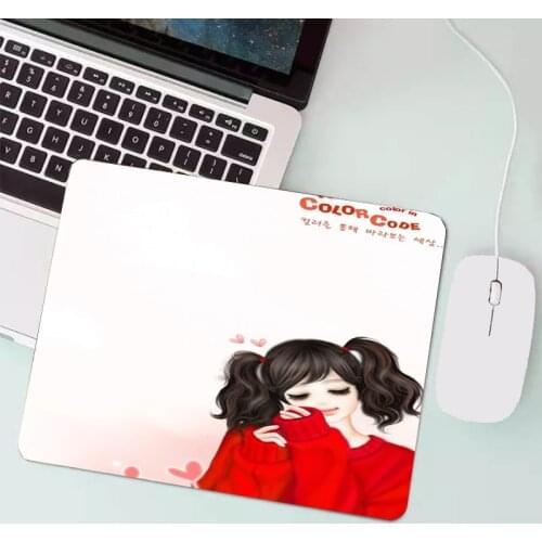 Girl heart cartoon mouse pad small cute office non-slip creative desk pad mouse pad anime mouse pad small mouse pad custom map k