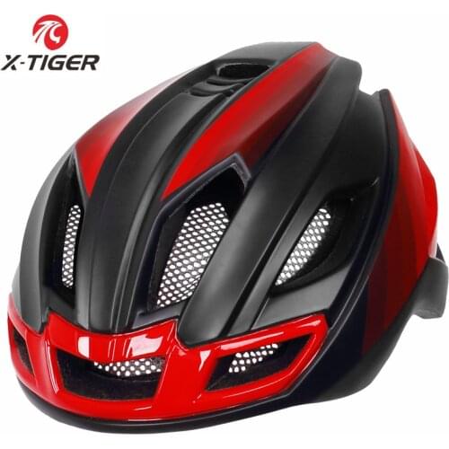X-Tiger Bicycle Helmet Outdoor Sport Ultralight LED Light Cycling Safety Helmet Intergrally-molded Mountain Road Bike MTB Helmet
