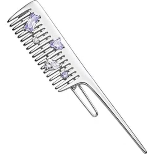 Love Heart Barrettes Hair Jewelry 100% Pure 925 Sterling Silver with AAA CZ Zircon Dream Comb Hairpin Girl Side Clip