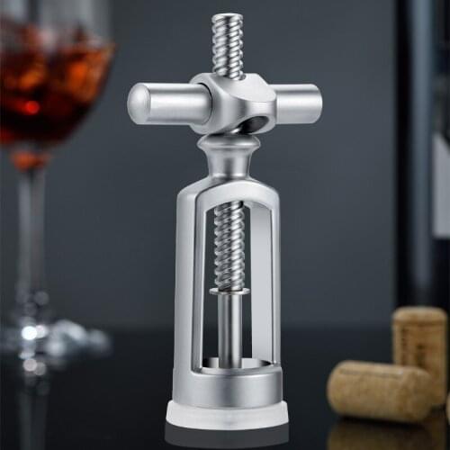 1PCS Portable New Style Red Wine Opener Zinc Alloy Bottle Opener Champagne Opener Wine Creative Screw Corkscrew Kitchen Bar Tool