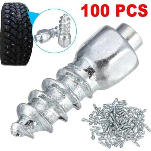 12 mm Carbide Screw Tire Studs Snow Spikes Anti-Slip Anti-ice for Car/SUV/ATV/UTV with Installation Tool