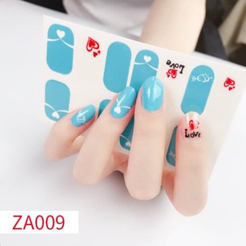 14 Stickers Cartoon Cute Full Coverage Art Decoration Self-Adhesive Nail Stickers Designer Design Creative Nail Nail Stickers