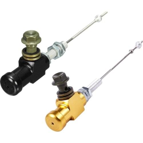 2pcs Motorcycle Hydraulic Clutch Master Cylinder Rod Brake Pump M10X1.25mm Aluminum - Black & Gold
