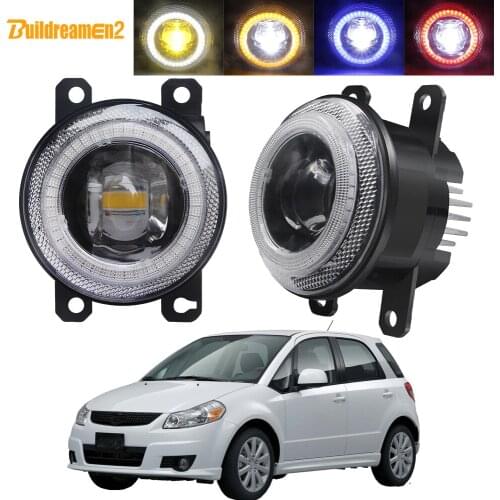 2IN1 Car Front Bumper LED Fog Light Assembly Angel Eye DRL Daytime Running Lamp 30W 8000LM 12V For Suzuki SX4 (EY, GY) 2006-2014