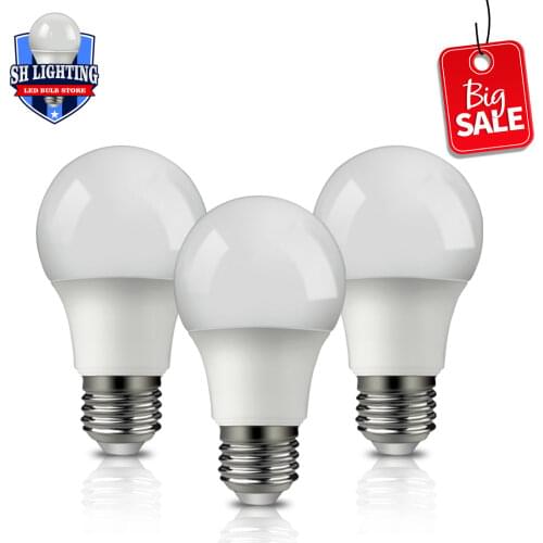 Hot! LED Bulb A60 9W 3pcs/Lot High Brightness E27 Lampada 220V-240V 3000K Warm White Light