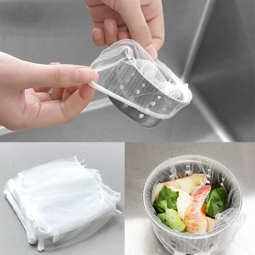 30pcs/100pcs Sink filter bag Residue filter garbage bag mesh kitchen anti-clogging supplies (not including sink filter)