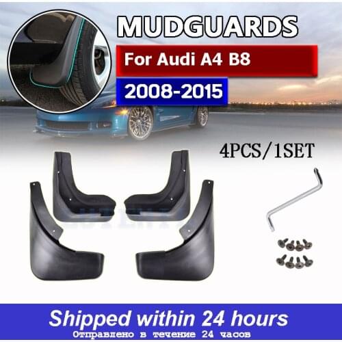 4pcs Car Fender for Audi A4 B8 2008 2009 2010 2011 2012 2013 Mud Flaps Splash Guards Auto Mudflap Mudguard Accessories